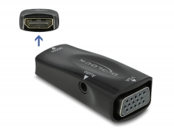 66560 Delock Adattatore HDMI-A femmina per VGA femmina 1080p con Audio