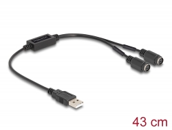 61061 Delock Adaptateur USB à PS/2