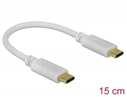 85357 Delock Cablu de încărcare USB Type-C™ 15 cm PD 100 W cu etichetă E