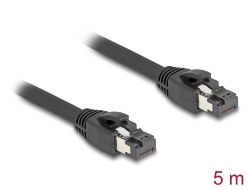 80236 Delock Cablu de rețea RJ45 Cat.8.1 S/FTP, 5 m la 40 Gbps, negru