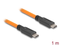 87959 Delock Cable USB 5 Gbps USB Type-C™ macho a USB Type-C™ macho para grabación con conexión a red 1 m naranja