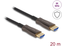 86030 Delock Aktywny kabel optyczny HDMI w metalowej osłonie 8K 60 Hz 20 m