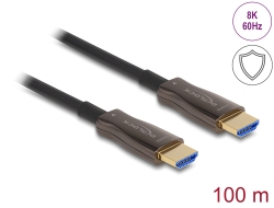 86080 Delock Aktives Optisches HDMI Kabel mit Metallarmierung 8K 60 Hz 100 m