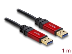 82744 Delock USB 3.2 Gen 1 Cable Type-A male to Type-A male 1 m metal
