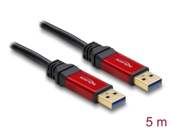 82747 Delock USB 3.2 Gen 1 Cable Type-A male to Type-A male 5 m metal