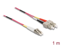 84680 Delock Cable de fibra óptica LC > SC Multimodo OM4 1 m