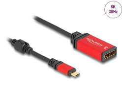 60052 Delock USB Type-C™ - DisplayPort adapter (DP Alt Mode) 8K 30 Hz-hez HDR funkcióval piros