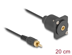 88152 Delock D-Type kabel RCA muški na ženski crni 20 cm