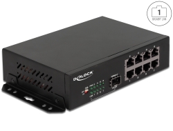 87708 Delock Switch Gigabit Ethernet cu 8 porturi + 1 SFP