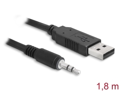 83115 Delock Convertizr USB 2.0 Tip-A tată la mufă stereo serială TTL 3,5 mm cu 3 pin, 1,8 m (5 V)