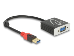 62738 Delock Adapter USB 5 Gbps Typ-A męski do VGA, wtyk żeński