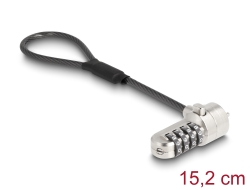 20942 Navilock Bezpečnostní kabel na laptop se zámkem na kombinaci číslic, 15,2 cm, pro slot Kensington 3 x 7 mm
