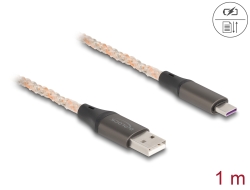 88164 Delock USB 2.0 Καλώδιο Τύπου-A προς USB Type-C™ με φωτισμό RGB 1 μ.