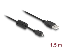 82208 Delock Cable USB-B mini 4 pin Hirose male to USB-A male 1,5 m