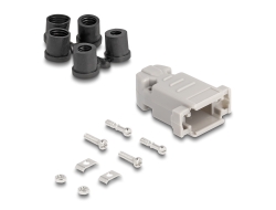 67027 Delock D-Sub Housing for 9 pin male / female with rubber seals