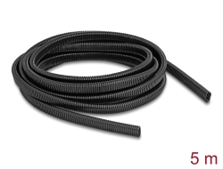 60619 Delock Conducta de protecție a cablurilor din plastic în formă ovală, flexibilă 13,6 x 6,3 mm - lungime 5 m negru