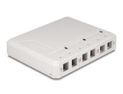 67052 Delock Keystone Surface Mounted Box 6 Port for fiber optic and network white