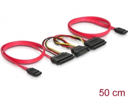 84356 Delock SATA All-in-One cable for 2x HDD