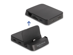 88018 Delock Stație de andocare pentru Smartphone 4K cu suport integrat-HDMI / USB / Hub / SD / Micro SD pentru Android sau Windows