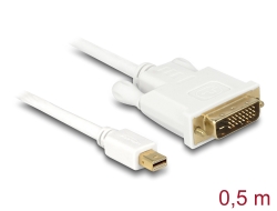 83986 Delock Cablu Mini DisplayPort 1.1 tată > DVI 24+1 tată 0,5 m