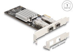 88336 Delock Placă PCI Express x1 la 2 x slot SFP Gigabit LAN