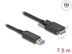83212 Delock Cavo ottico attivo USB 10 Gbps-A maschio > USB 10 Gbps Tipo Micro-B maschio con viti 7,5 m
