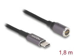 80780 Delock Cablu de încărcare pentru laptop USB Type-C™ tată la conector magnetic cu 8 pini 1,8 m