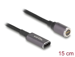 80781 Delock Cablu de încărcare pentru laptop USB Type-C™ mamă la conector magnetic cu 8 pini 15 cm