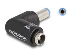 80794 Delock DC adapter 5,5 x 2,1 mm muški na 5,5 x 2,1 ženski pod kutom od 90°