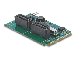 95264 Delock Convertitore Mini PCIe per 2 x SATA con RAID