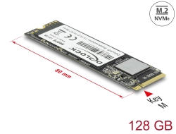54078 Delock M.2 SSD PCIe / NVMe Clave M 2280 - 128 GB 