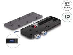 42013 Delock USB 3.2 Gen 2 pouzdro pro PlayStation®5 se slotem M.2 NVMe - beznástrojový