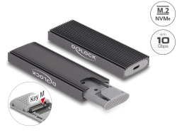 42019 Delock Custodia esterna USB Type-C™ Combo per M.2 NVMe PCIe o SATA SSD - senza attrezzi