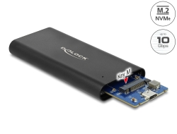 42614 Delock Custodia esterna per SSD M.2 NVMe PCIe con SuperSpeed USB 10 Gbps (USB 3.1 Gen 2) USB Type-C™ femmina