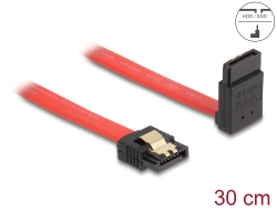 83973 Delock Cablu SATA unghi în sus-drept 6 Gb/s 30 cm, roșu