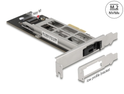 47003 Delock Tarjeta PCI Express de rack móvil para 1 x M.2 NVMe SSD - Factor de forma de bajo perfil