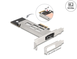 47028 Delock Mobilt rack PCI Express-kort för 1 x M.2 NVMe SSD - lågprofilformfaktor