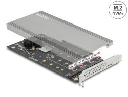 89044 Delock PCI Express x16-kort till 4 x internt NVMe M.2 Key M
