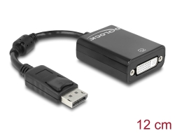 61847 Delock Adapter DisplayPort 1.1 Stecker > DVI Buchse Passiv schwarz