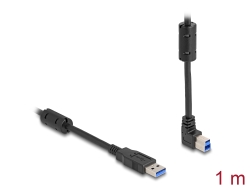 81104 Delock USB 5 Gbps kabel Typ-A samec na Typ-B samec 90° pravoúhlý nahoru 1 m