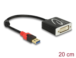 62737 Delock Adapter USB 3.0 A-típusú csatlakozódugóval > DVI csatlakozóhüvellyel