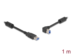 81100 Delock Kabel USB 5 Gbps Typ-A męski na Typ-B męski 90° zagięty w lewo 1 m