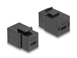 87950 Delock Keystone Module USB 2.0 Type-C™, ze zásuvkového na zásuvkový, černý