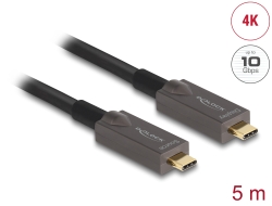 84146 Delock Aktiv optisk USB-C™ Video + Data + PD-kabel 5 m