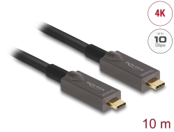 84150 Delock Cable óptico activo USB-C™ de vídeo + datos + PD de 10 m