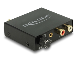 63972 Delock Konwerter audio cyfrowy do analogowego HD ze wzmacniaczem słuchawek.