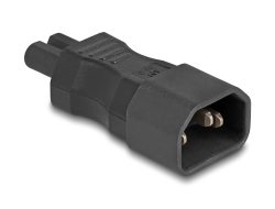 80469 Delock Netzadapter IEC 60320 - C14 auf C7, Stecker / Buchse, 2,5 A, gerade 
