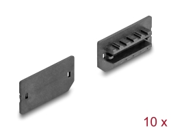 64286 Delock Coperchio antipolvere per USB Type-E Key A o Key B femmina 10 pezzi nero