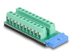 67191 Delock USB base de conexiones hembra a Adaptador de bloque de terminales de 20 pines