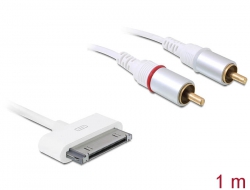 82704 Delock Cable for IPhone / IPod / IPad > 2x Cinch Audio 1 m